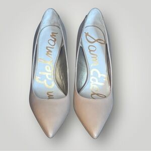 Sam Edelman Pointed Toe Tan Leather Stiletto Heels Women’s Size 7